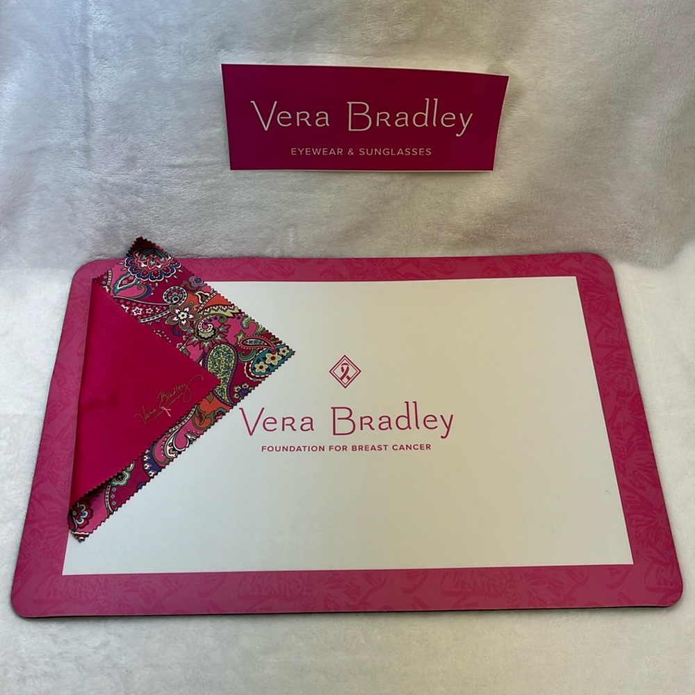 NEW Vera Bradley Foundation for Breast Cancer Mat and Cleaning Cloth